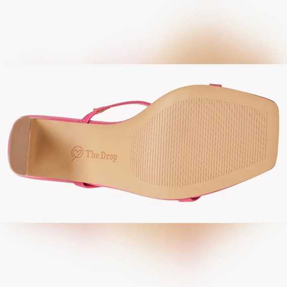 The Drop Avery Square Toe Two Strap High Heeled Sandal #780 - Picture 13 of 16